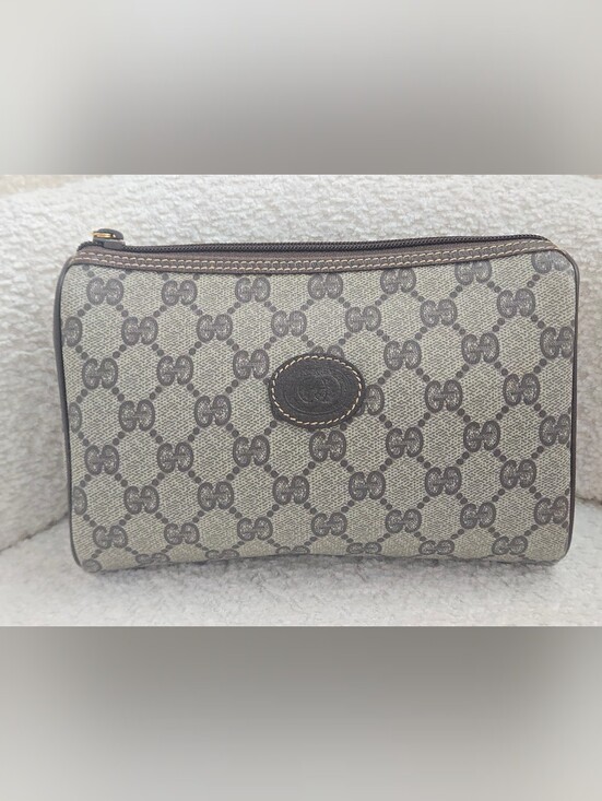 Gucci Handbags - Vintage Gucci GG Monogram Cosmetic Pouch / Clutch